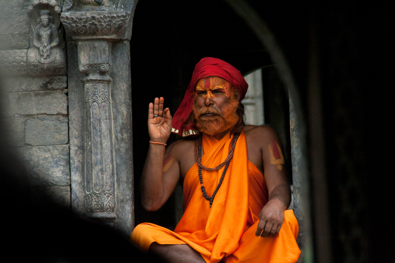 A 'holy' man posing for money