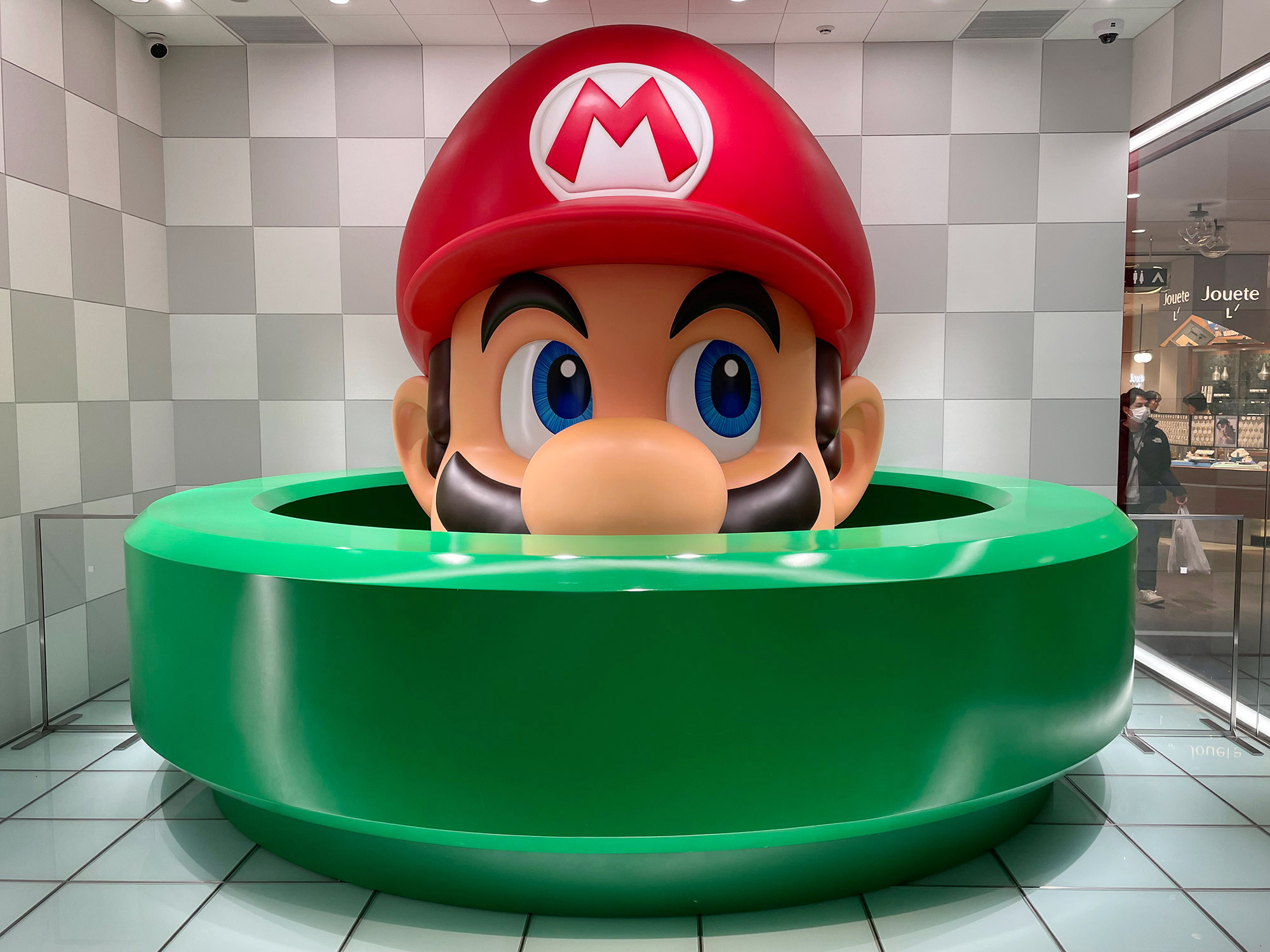 Mario at the Nintendo store