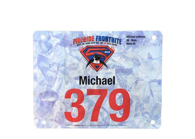 Frostbite 5 Miler bib