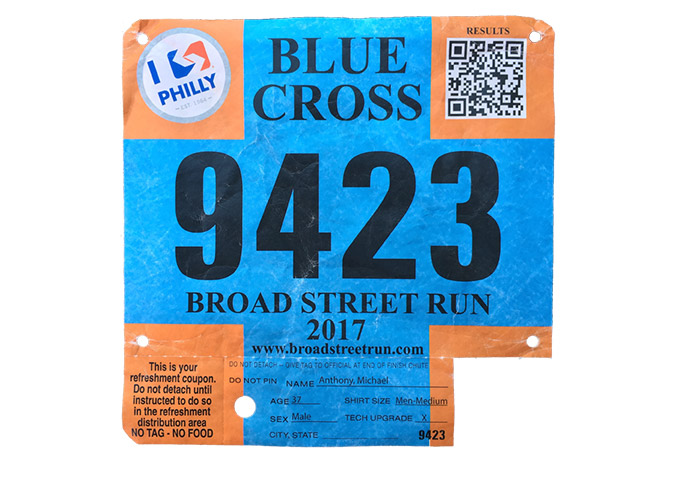 Broad Street Run bib