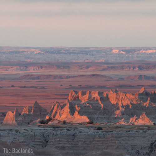 The Badlands at sunrise