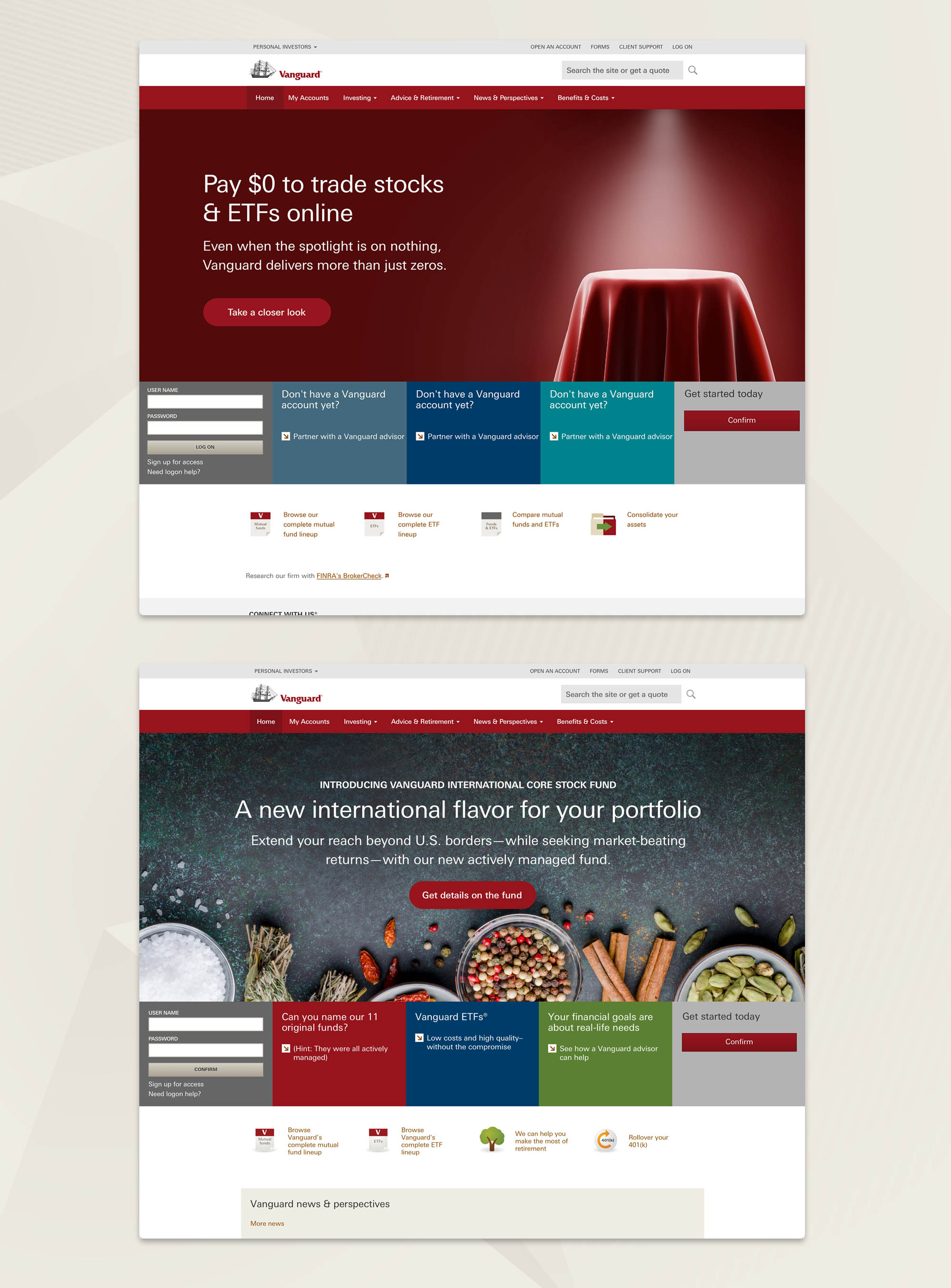 Vanguard campaign images