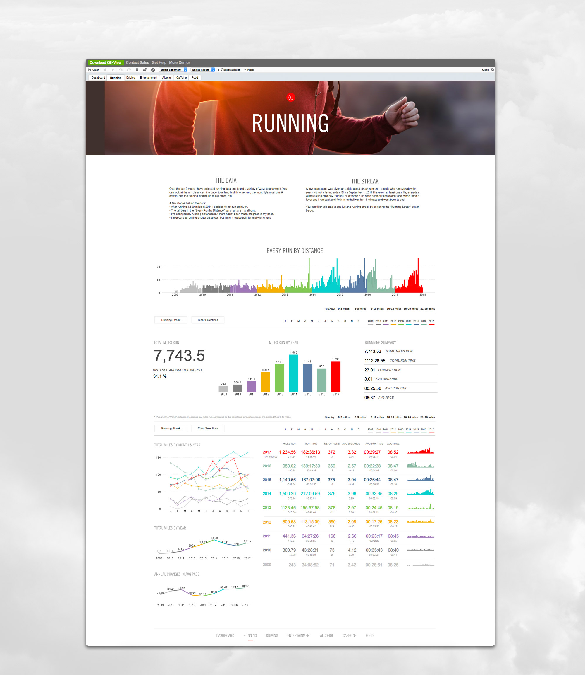 Annual Report in QlikView page