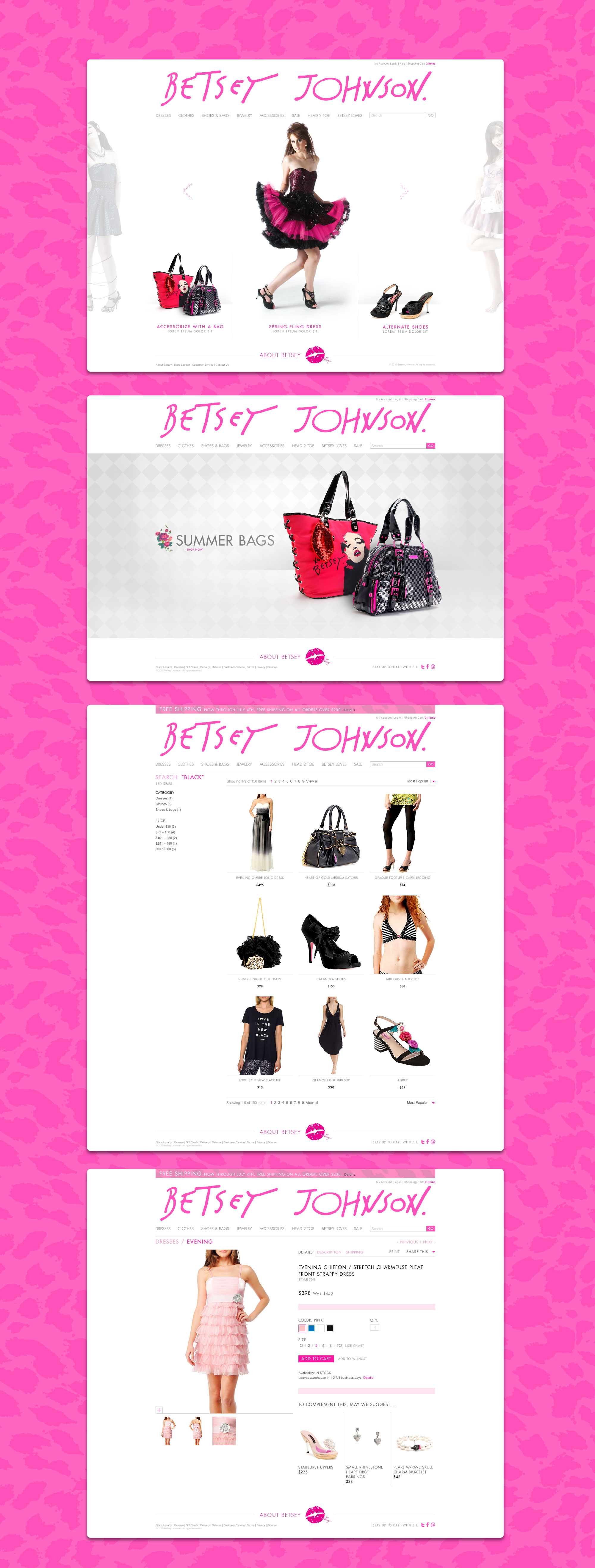 Betsey Johnson home page
