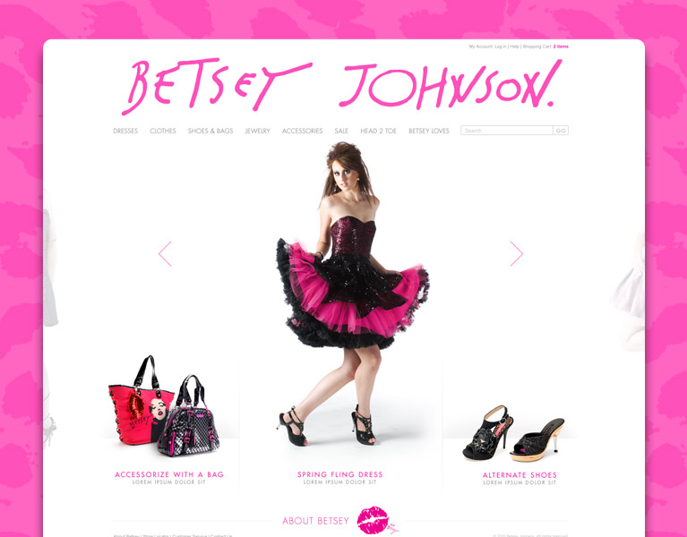 Betsey Johnson site design