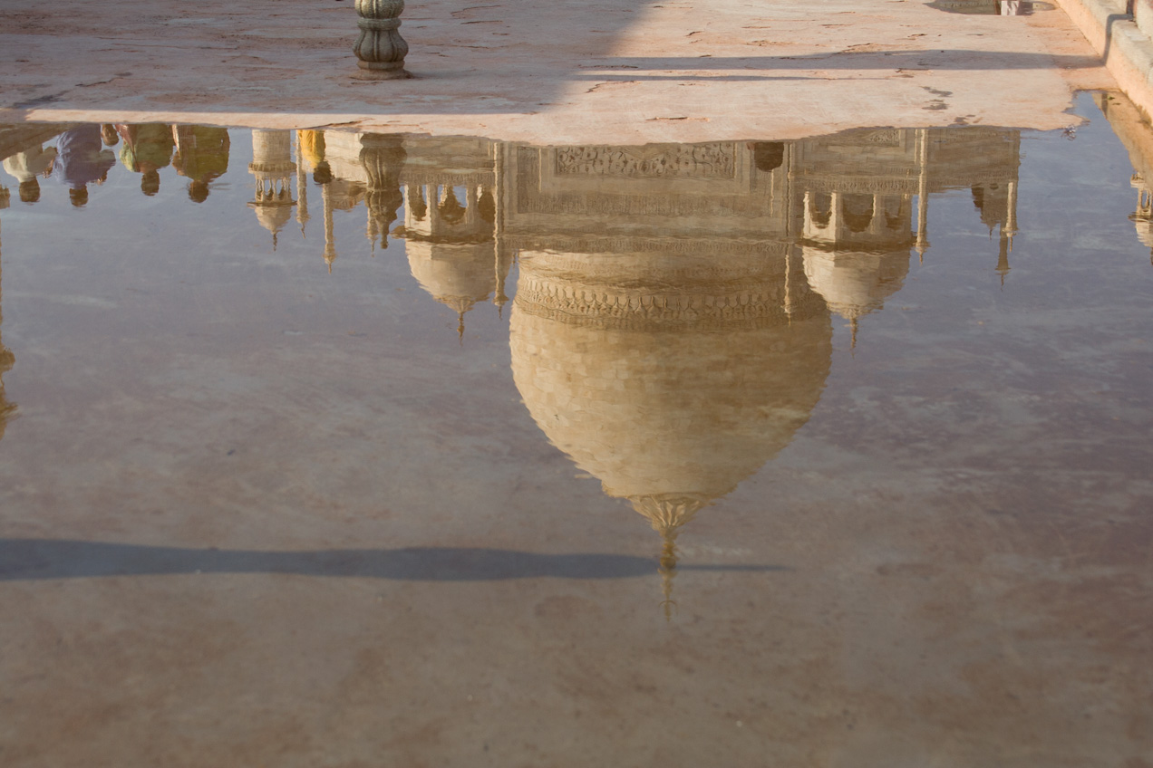 the Taj in a pool of water