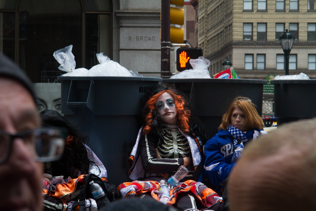 Tired skeleton mummer