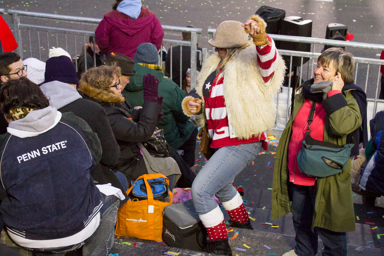 Dancing in the stands