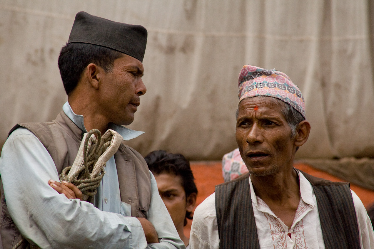 Two men in conversation