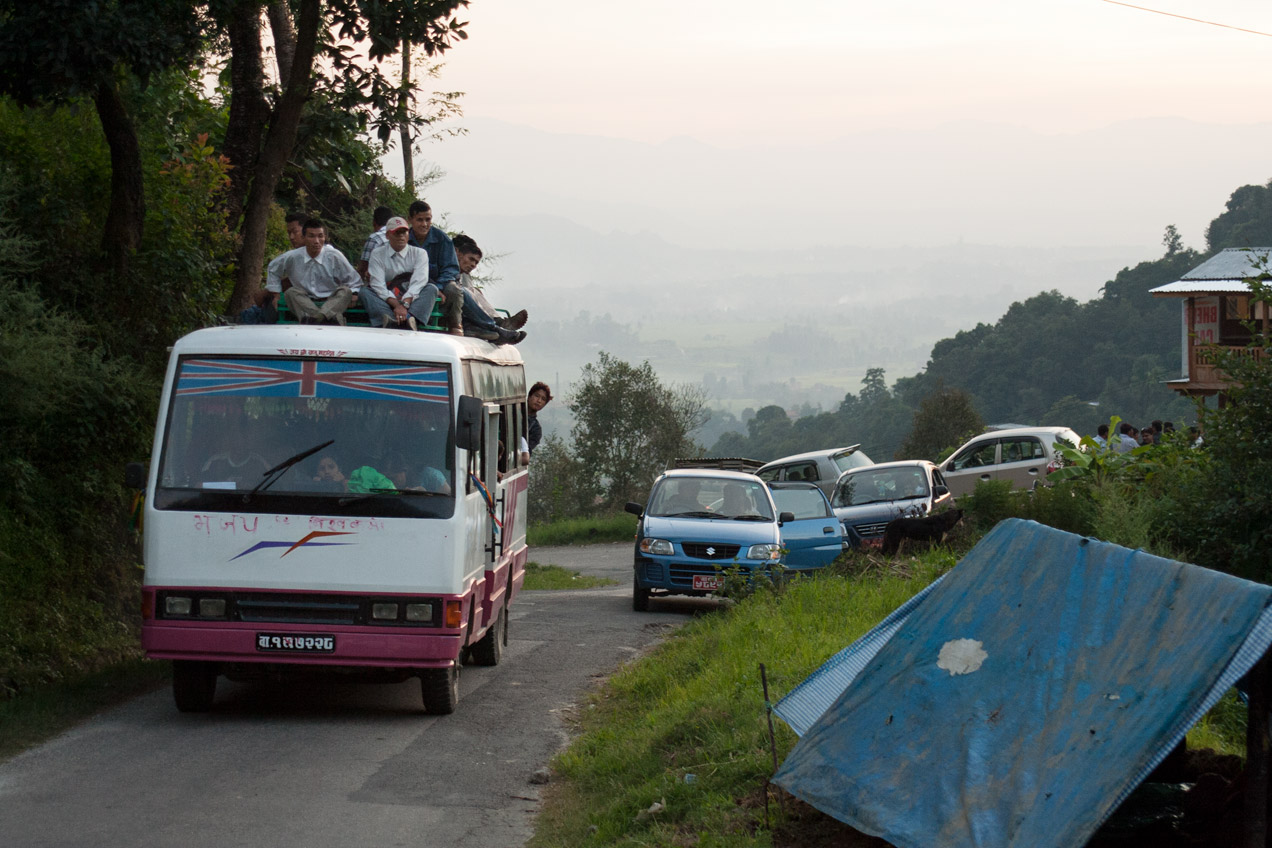 Driving up the hillside