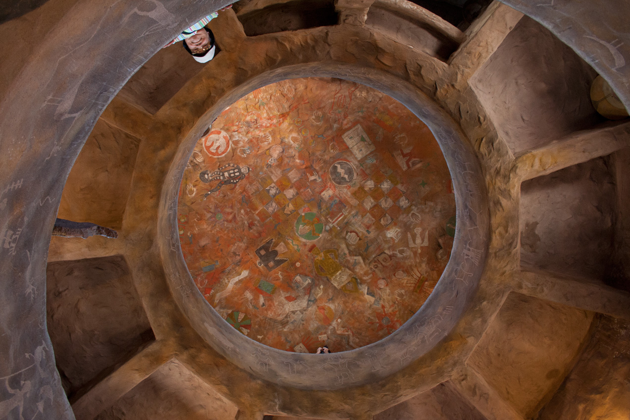 Looking up in the tower at the Grand Canyon