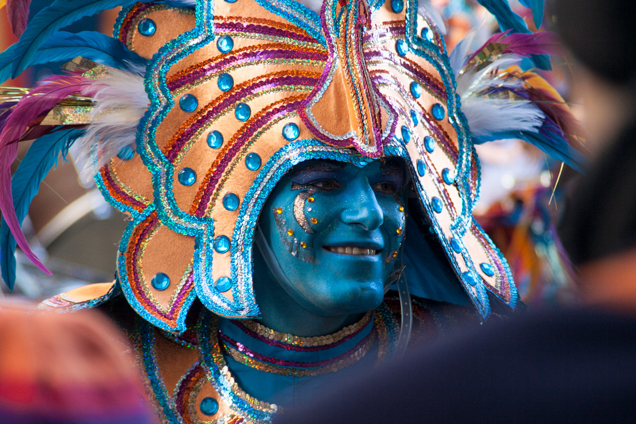 Blue skinned mummer