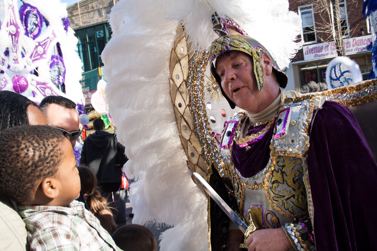 Mummer giving advice